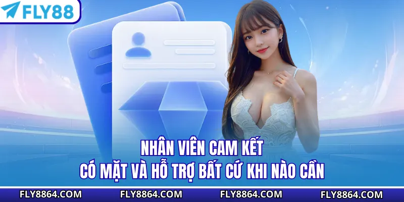 Nhân viên cam kết có mặt và hỗ trợ bất cứ khi nào cần